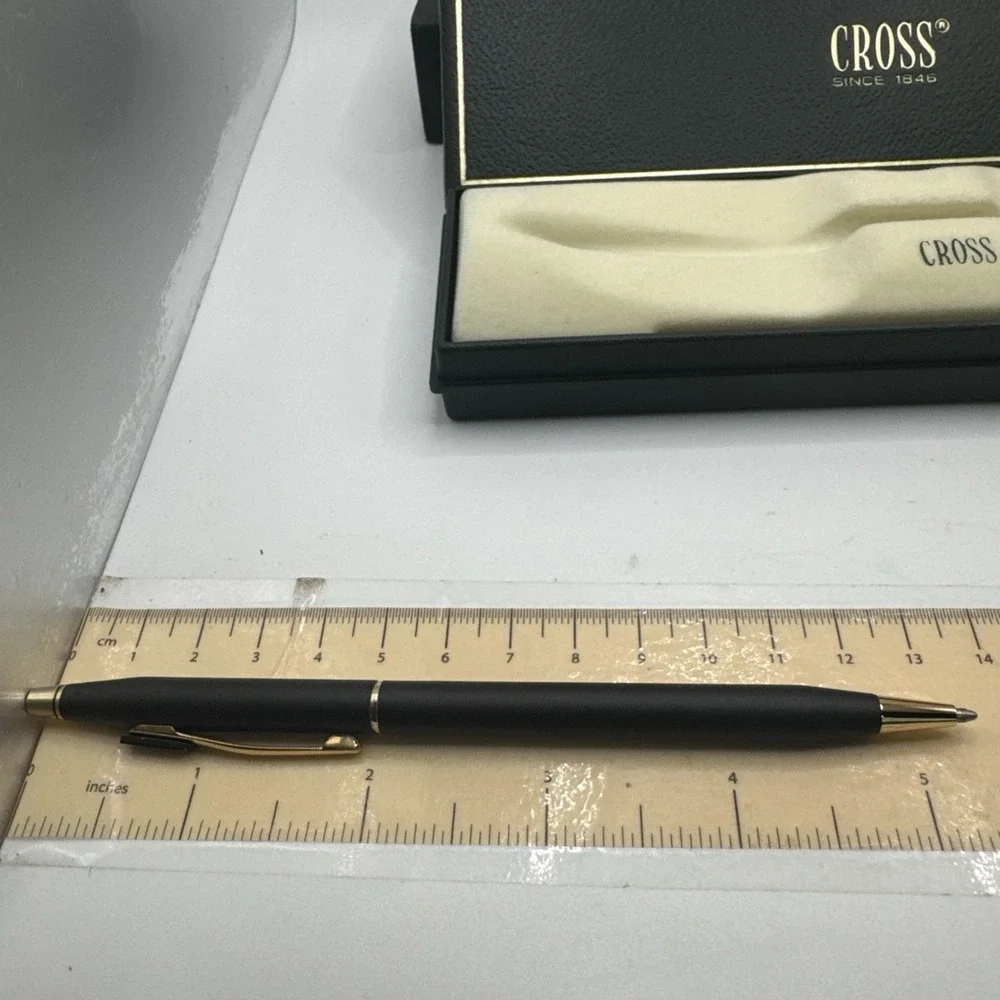 Cross Classic Century 2502 Matte Black Gold Trim Ballpoint Pen ComEd Logo Boxed